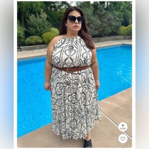 Plus Maxi Halter Dress